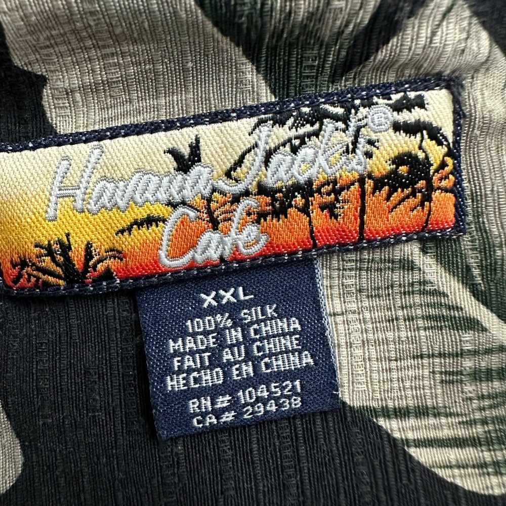 Havana Jacks Cafe Mens Silk Hawaiian Shirt Size XXL Floral Resort Vacation Aloha - Picture 3 of 7